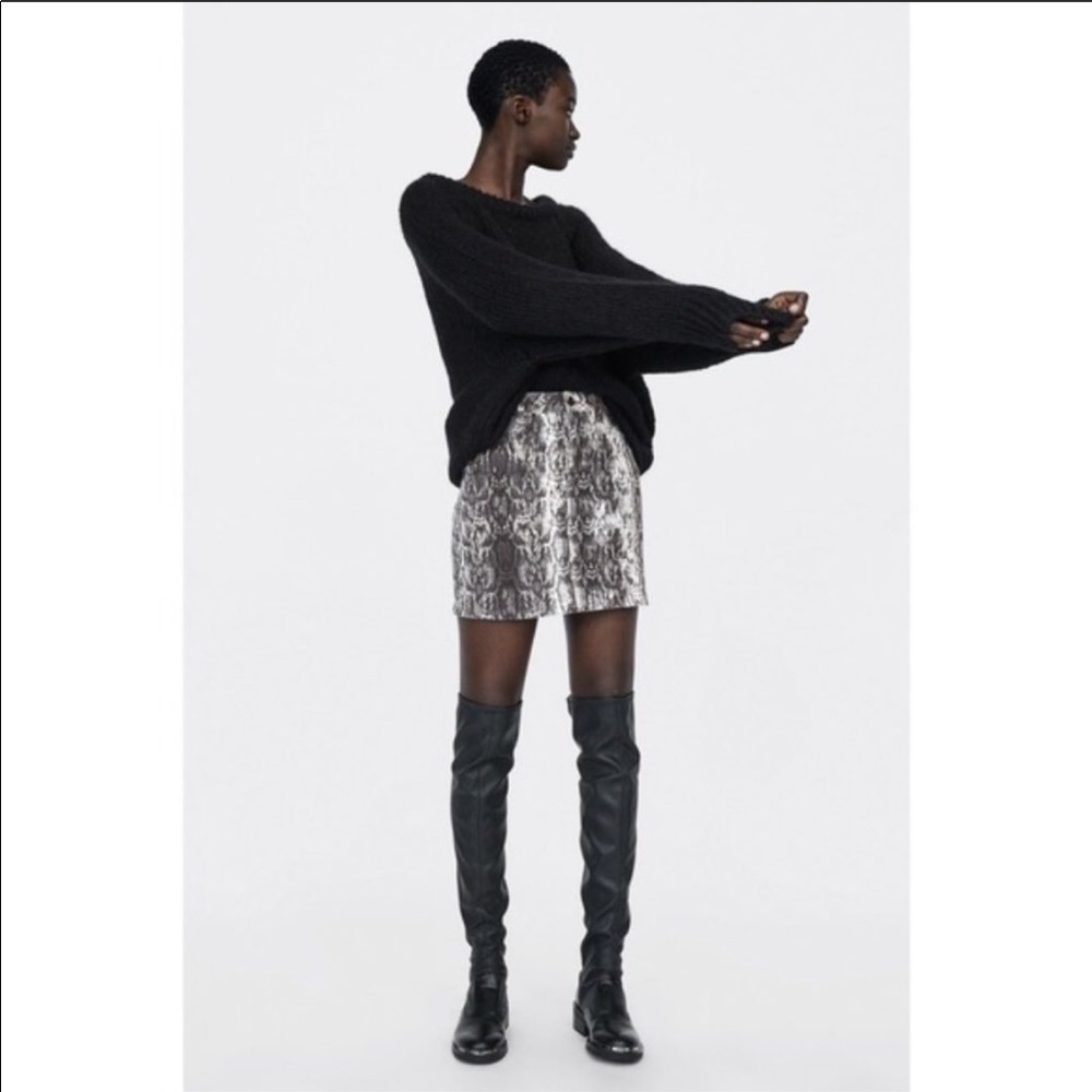 Zara Snake Print Skirt